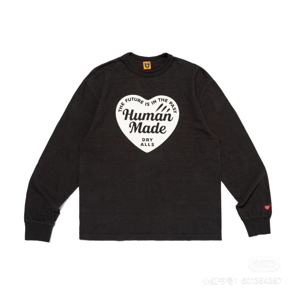 1GSC HUM///DE Japanese-style retro heart-shaped animal cartoon print heavy bamboo cotton long sleeve