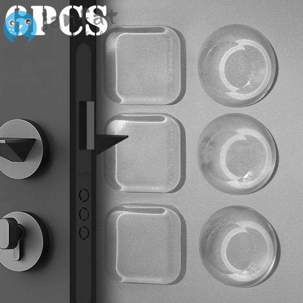 JANFAT 1/6 ชิ้นกันชนประตู, เฟอร์นิเจอร์ซิลิโคน Doorstop, ทนทาน Anti-Shock Guard Mute Wall Protector บ้าน