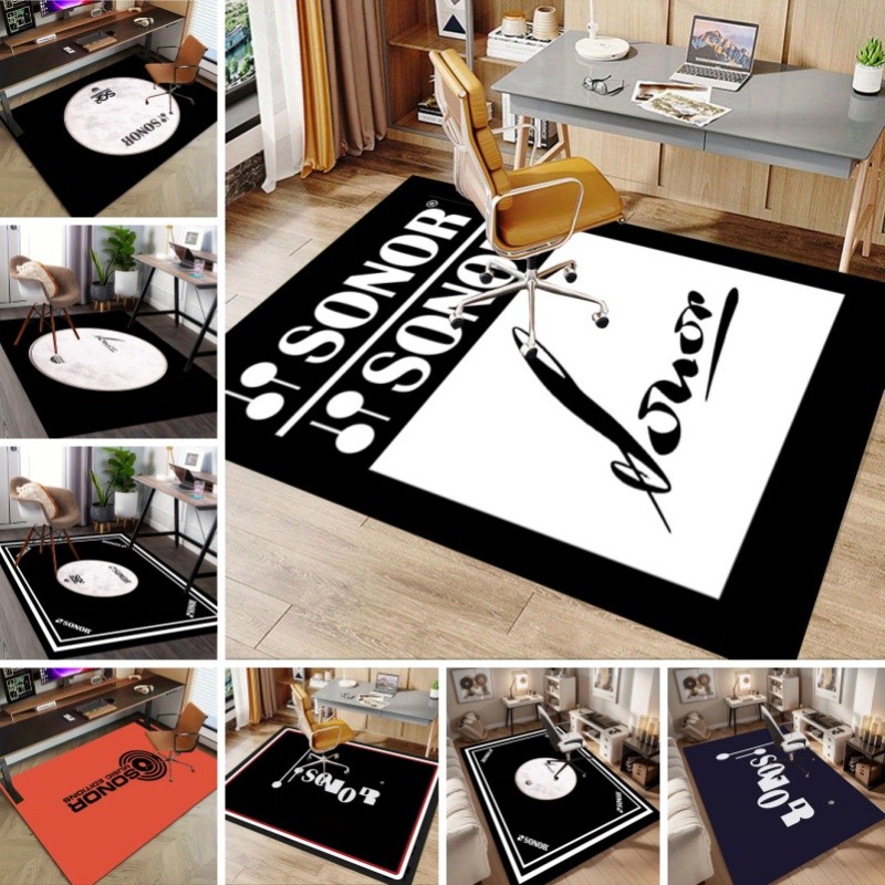 "Vibrant Sonor Drum Rug สําหรับ Dynamic Beats และรูปแบบกลอง" Soundproof Mat พรมกลอง Vintage Stage พร