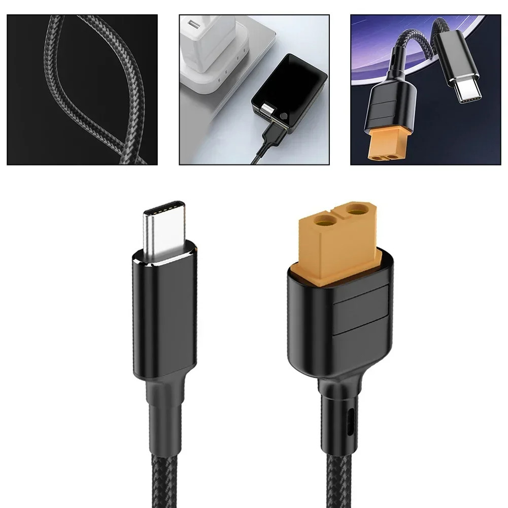 LIKAIYUE 100 ซม.20V 5A 100W USB-TYPE-C ถึง XT60 สายชาร์จสําหรับ Toolkitrc Protocol SC100 M7 M6 6D M8