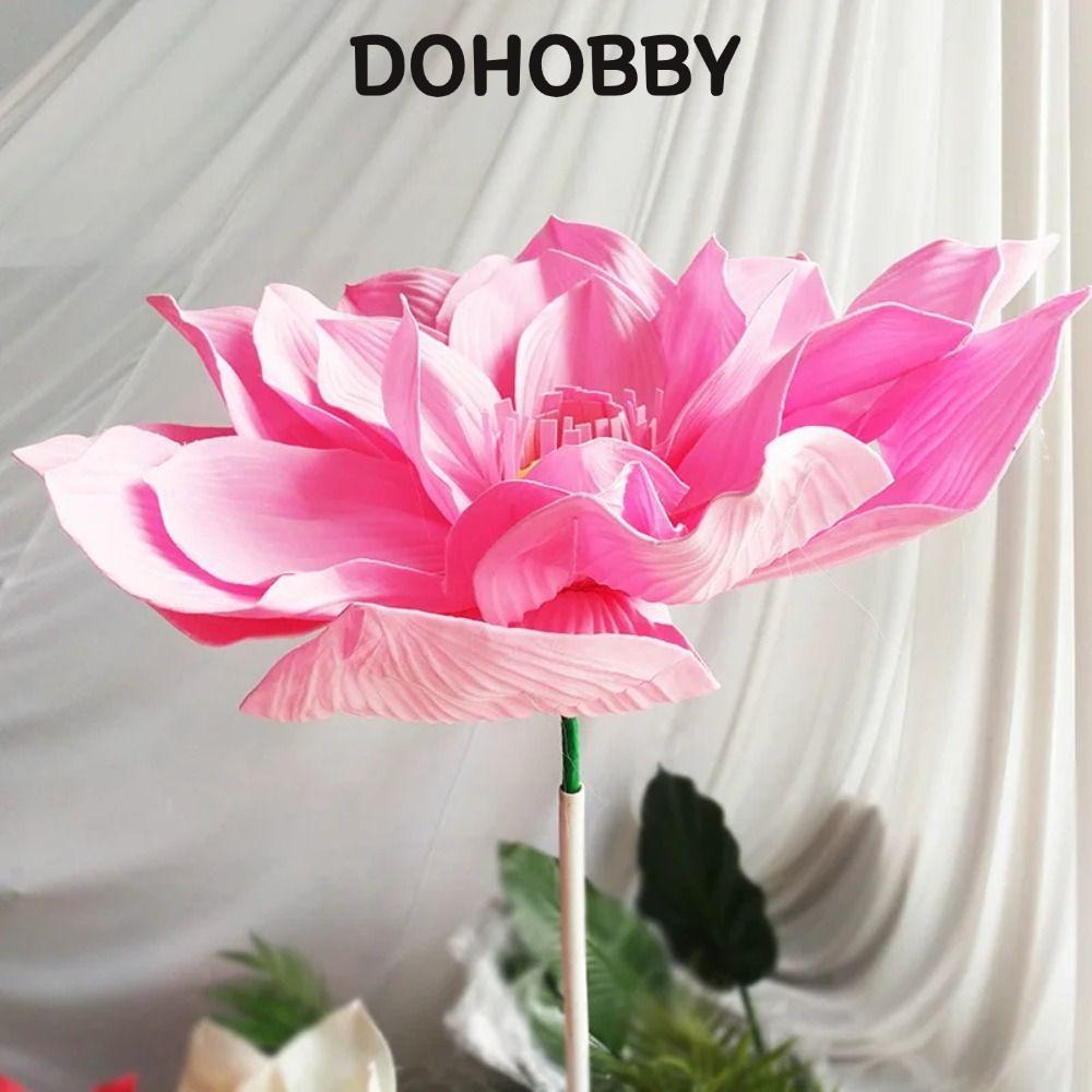 DOHOBBY โดโฮบบี้ วิชาพลศึกษา ดอกบัวยักษ์, ประดิษฐ์แฟชั่นจําลองดอกบัว, 40/50 ซม. ตกแต่งบ้านแสดงโรงแรมตกแต่งโฟมขนาดใหญ่ดอกไม้ปลอม
