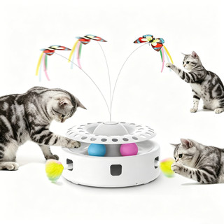 Newpet Automático Brinquedo Interativo Para Gatos Corre Corre Torre De Bolinhas com borboleta