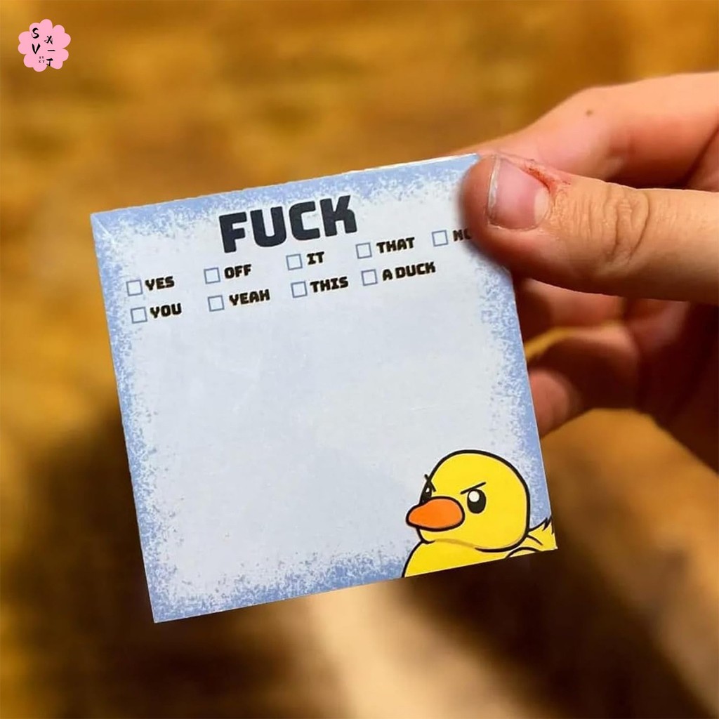 ตลก Sassy Duck Stick Note ความแปลกใหม่ Memo Pads Stick Note สําหรับโรงเรียน Office Home หอพัก