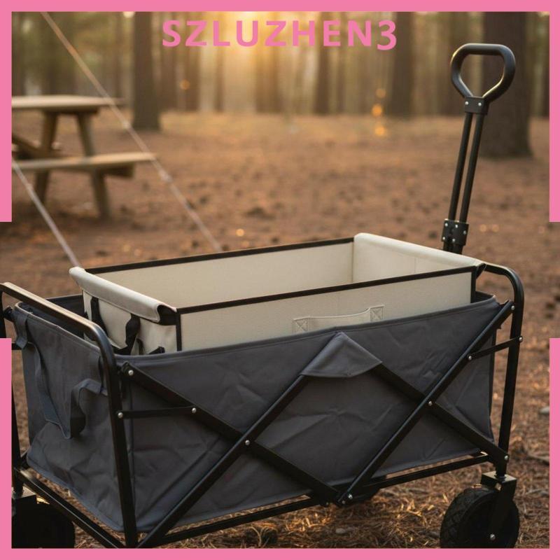 [Szluzhen3] Camping Wagon Liner ทําความสะอาดง่ายรถเข็นแบบพับได้กระเป๋าด้านในความจุขนาดใหญ่ยูทิลิตี้ 