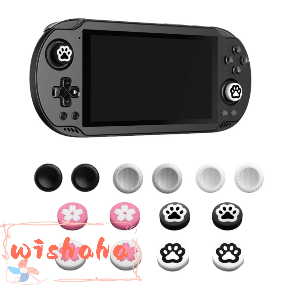 WISHAHA 4PCS จอยสติ๊กขนาดใหญ่หมวก,ที่มีสีสันอุปกรณ์เสริมเกมคอนโซลจอยสติ๊ก Rocker, ซิลิโคนลื่นเปลี่ยน