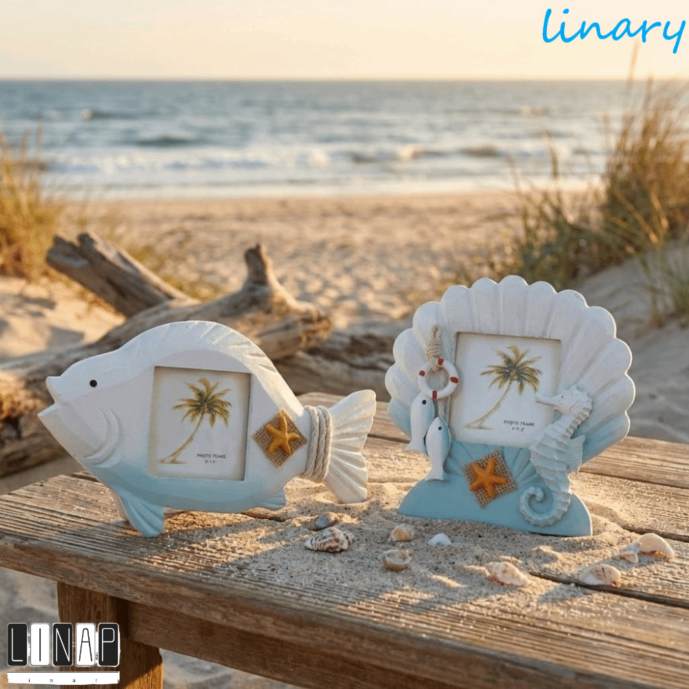 CULINARYHV Nautical Decor Frame, Wooden Unique-Themed Photo Frame, Photo Frame Vintage 3 นิ้ว Instan
