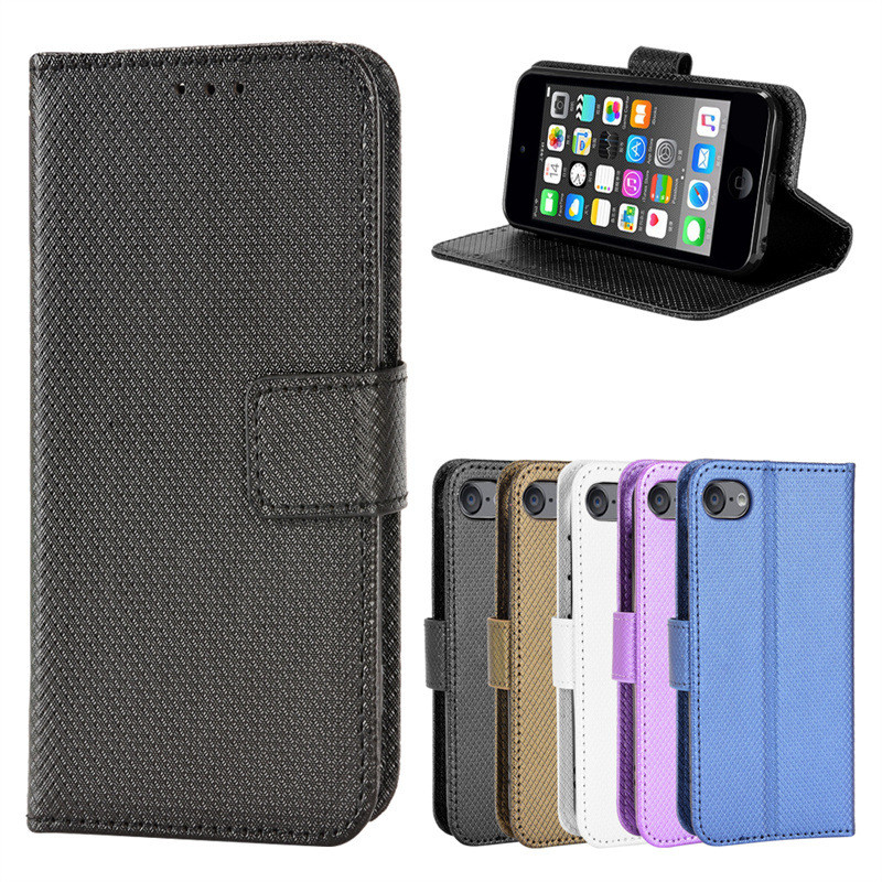 เหมาะสําหรับ Apple iPod touch 7 เคสโทรศัพท์ touch6 ซองหนังโทรศัพท์รูปแบบเพชร touch5 Flip Card