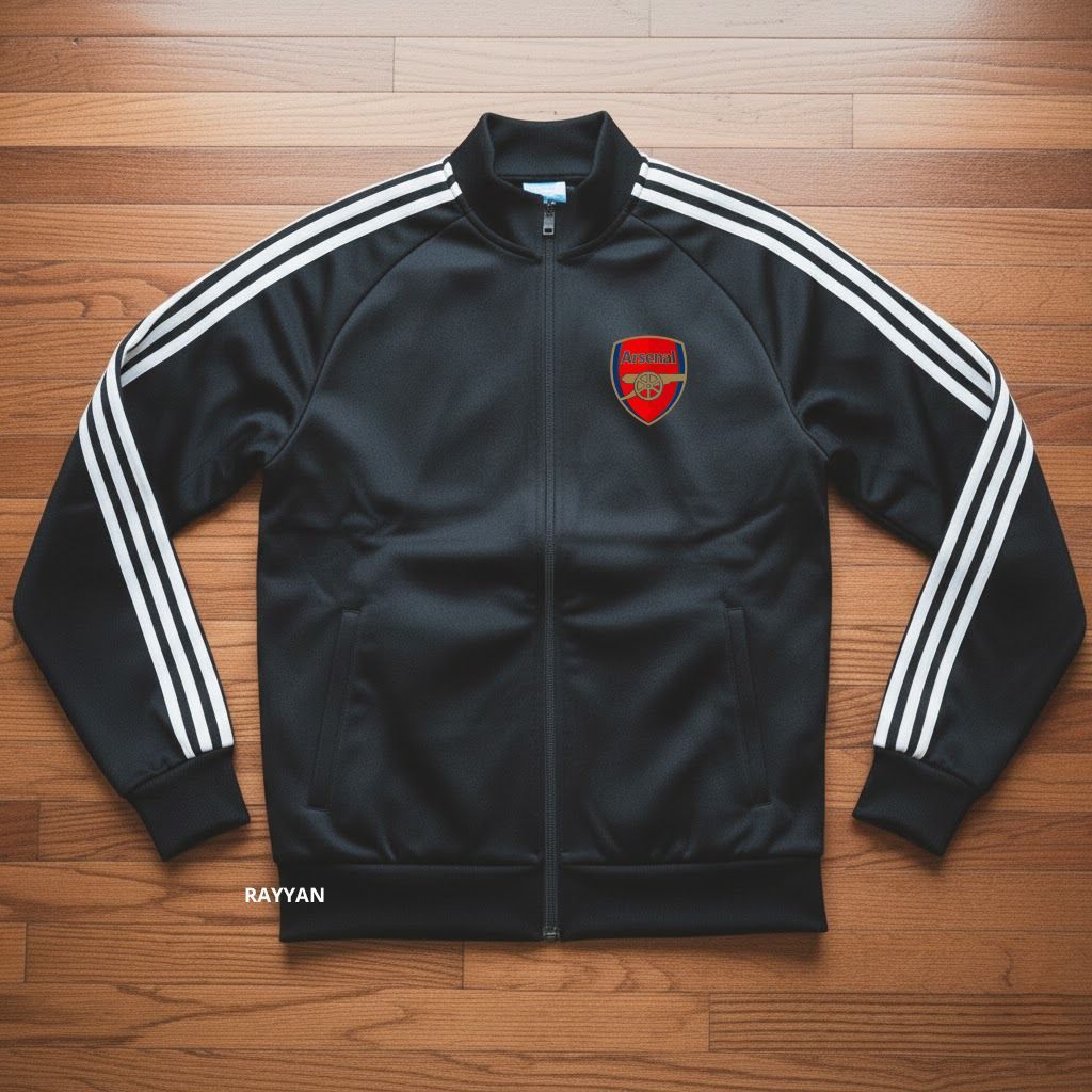 Arsenal Tracktop Jacket Football Club England League Outdoor Sports Jacket with 3 Hand List Motif Si