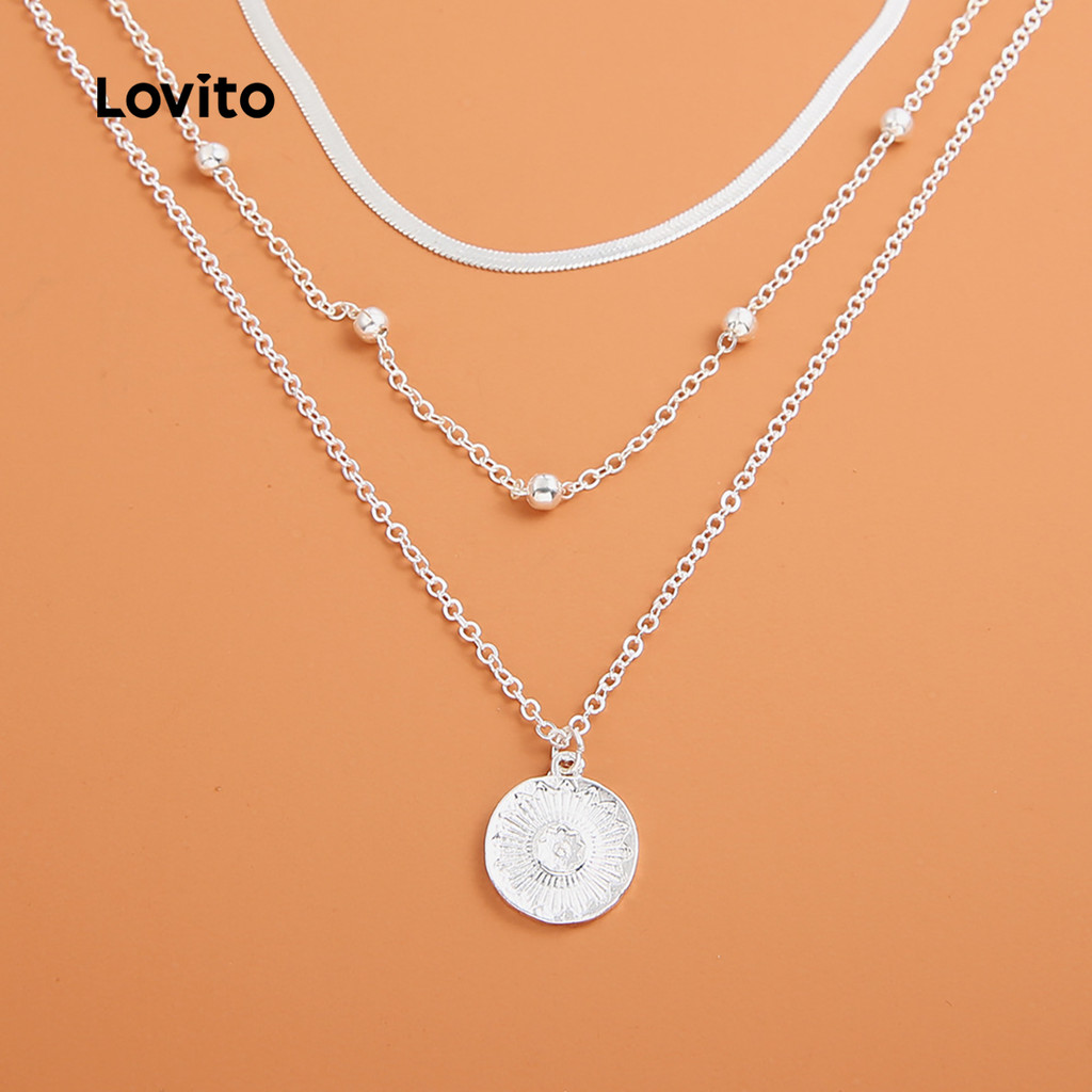 Lovito สร้อยคอผ่อนคลาย LCS31A244