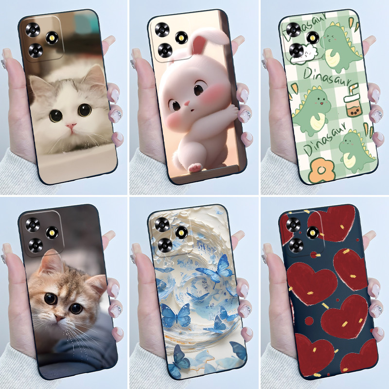 น่ารักการ์ตูนสําหรับ ZTE Blade A73 4G/Blade V50 ออกแบบ 4G/ใบมีด V50 สมาร์ท/Axon 50 Lite การพิมพ์เปลือกป้องกันซิลิโคนนุ่มสีดําปลอก