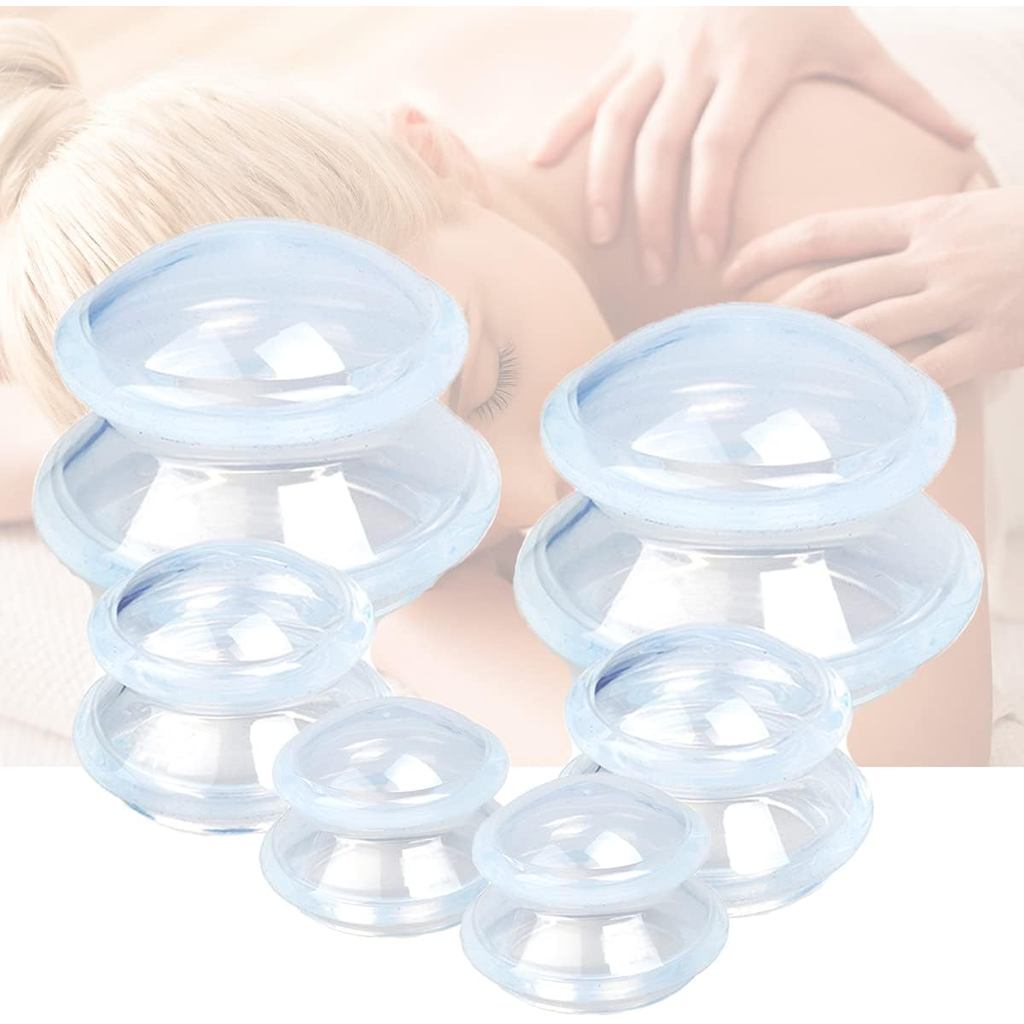 6 ขนาด Cupping Therapy Set-Professional Cupping Therapy Studio และชุดซิลิโคน Cupping ดูดที่แข็งแกร่ง