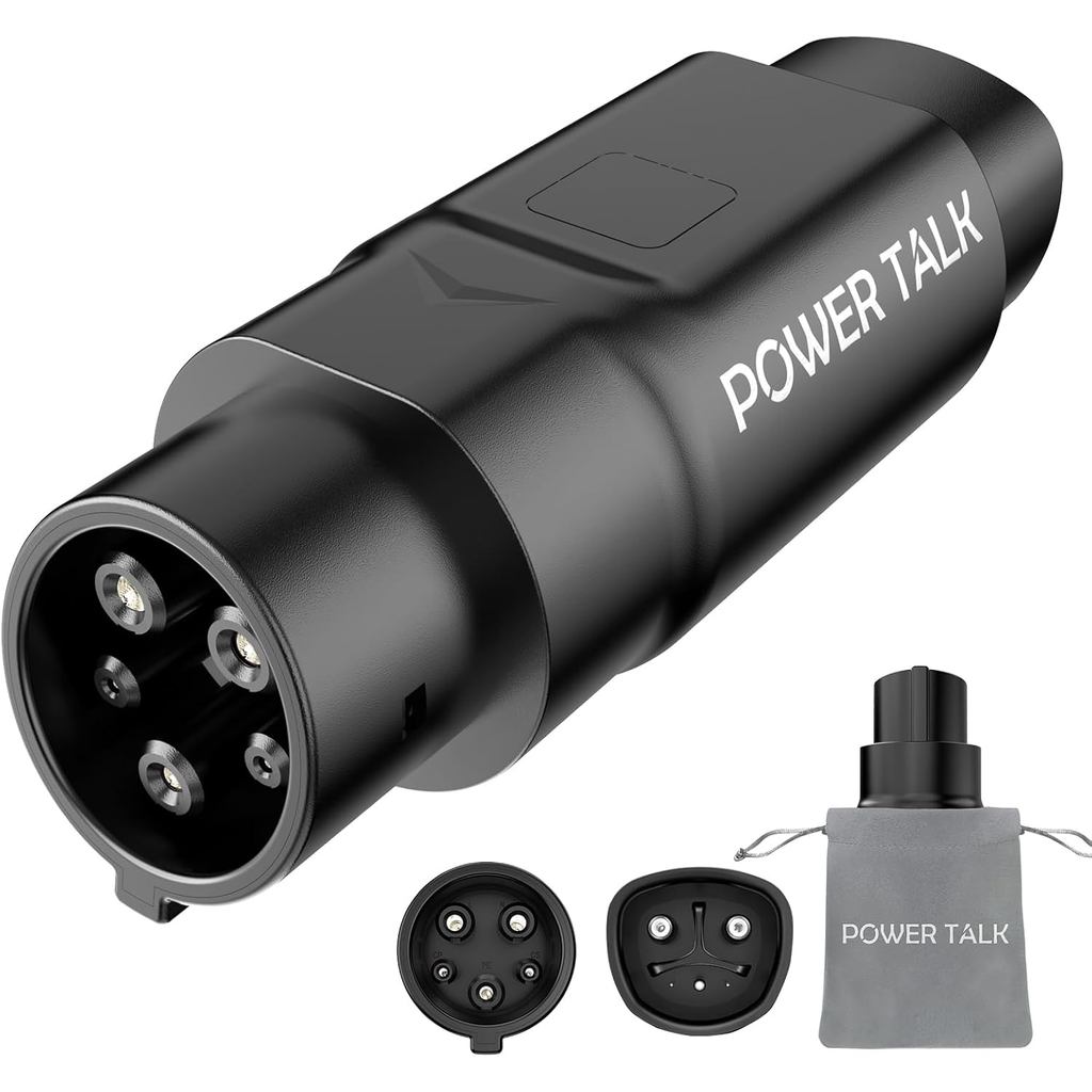 PowerTalk Tesla ถึง J1772 อะแดปเตอร์-NACS ถึง J1772 อะแดปเตอร์ชาร์จ (สูงสุด 50A 240V) เครื่องชาร์จ T