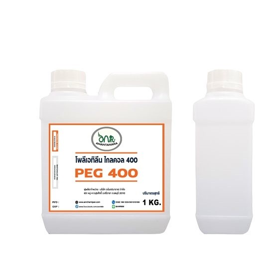 5102/1KG. PEG 400 โพลีเอทิลีน ไกลคอล 400 Carbowax PEG400 (Poly Ethylene Glycol)  ขนาด 1 กิโลกรัม  A