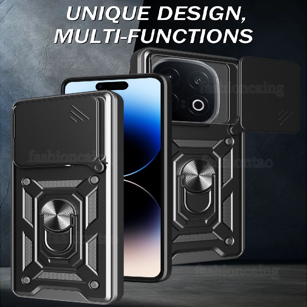 สําหรับVivoiqoo15ปลอกสําหรับVivo iqoo 15 1 5 iqoo15 Vivoiqoo15 V2505A 2025 กันกระแทกเคสโทรศัพท์เกราะแหวนวงเล็บStent Pushกล้องเลนส์ป้องกันปกหลัง - รูปที่ 2