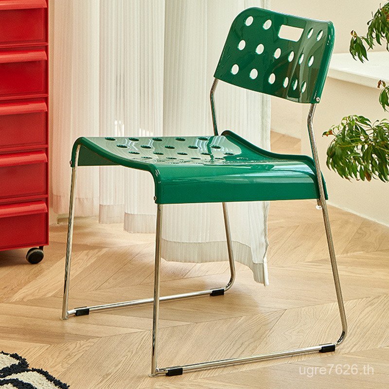 เก้าอี้ร้านอาหารเก้าอี้รับประทานอาหารModern Cafe Stackable Influencer Hole Nordicพนักพิงเก้าอี้นมชาS