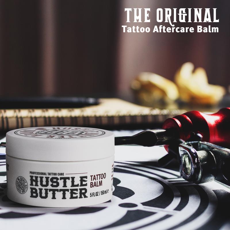 Hustle Butter 5oz Tattoo Balm บำรุงและดูแลรอยสักใหม่และเก่า ปลอดภัยขณะหายป่วย ชุ่มชื้น