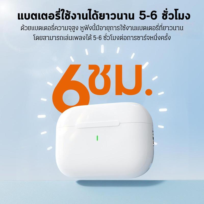 GOOJODOQ หูฟังบลูทูธ J206 หูฟัง Bluetooth 5.3 พร้อมไมโครโฟนในตัว A5 ลดเสียงรบกวน หูฟังไร้สาย
