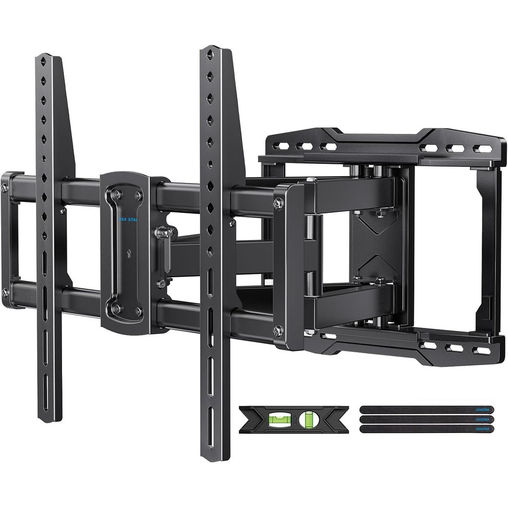 USX STAR UL Listed Full Motion TV Wall Mount Bracket สําหรับทีวี 37-86 นิ้ว,หมุนเอียงขยายระดับ TV Mo