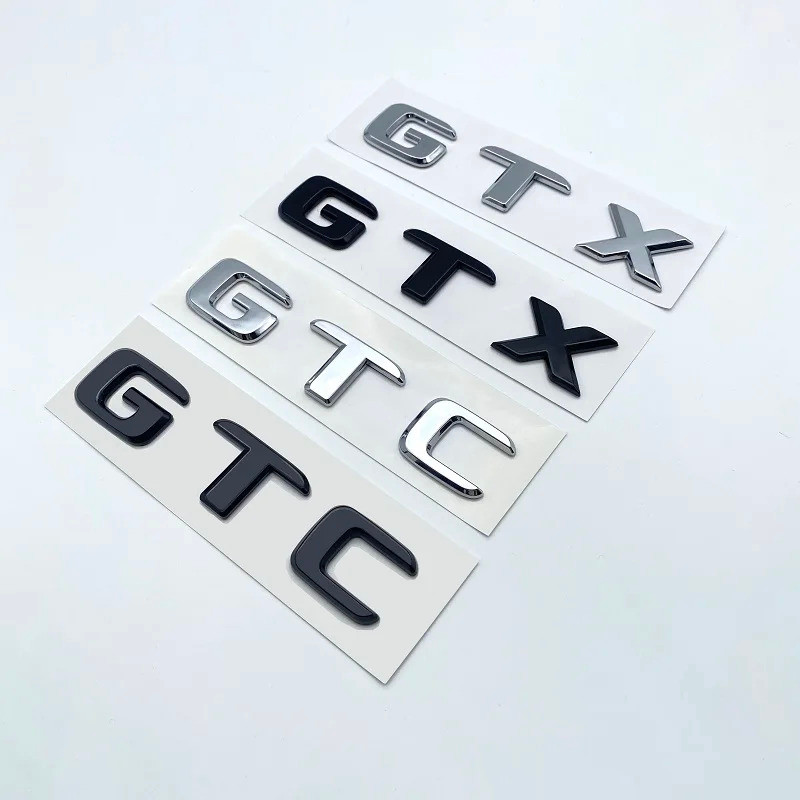 3D Flat Letters ABS Emblem GTX GTC ID4 ID6 for Volkswagen Car Tailgate Trunk Lid Nameplate Badge Log