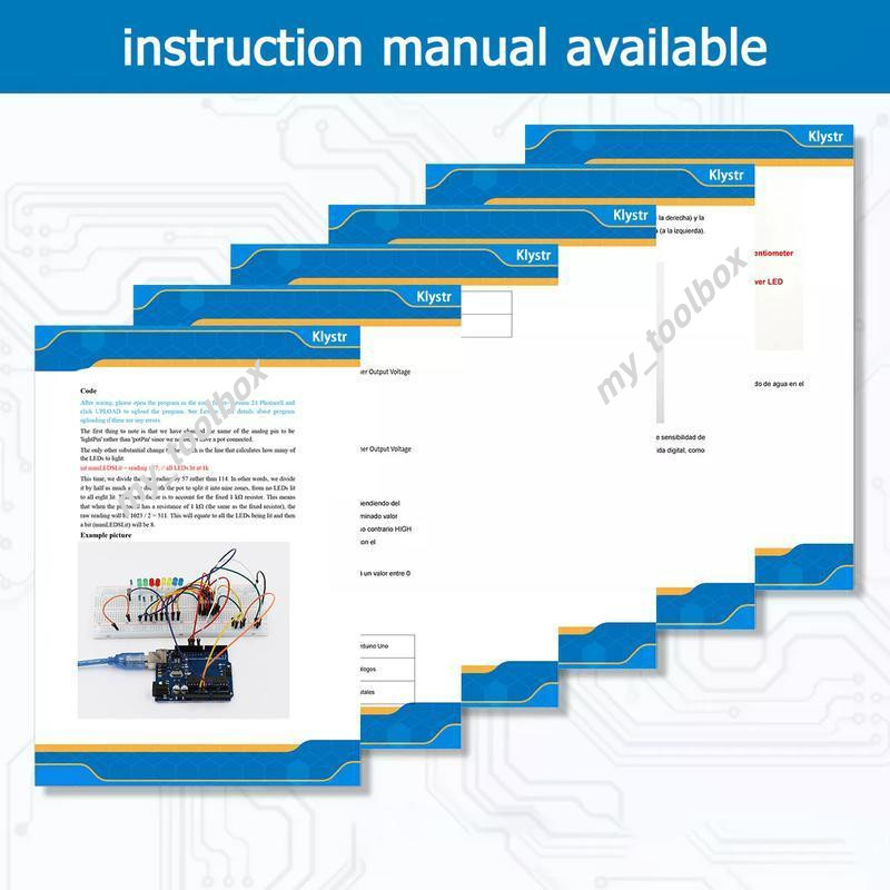 ✅พร้อมส่ง Arduino UNO R3 Starter Kit ชุดเรียนรู้อิเล็กทรอนิกส์ พร้อมเซนเซอร์ครบ รองรับ RFID Breadboard 830 โค้ดและบทช่วย ราคา ถูกที่สุด ดีลบีเคเค แกลเลอรีภาพที่ 9