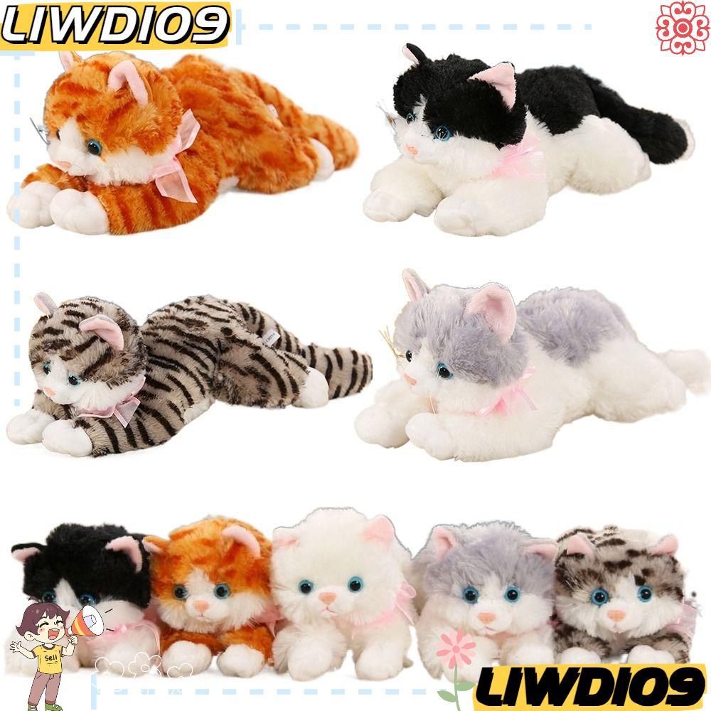 ฮ่าๆ จําลองแมวของเล่นตุ๊กตา,นุ่มปุย30ซม เหมียว แมวตุ๊กตาตุ๊กตา,น่ารักสมจริงลูกแมวกอดหมอนของเล่นผ่อนคลาย
