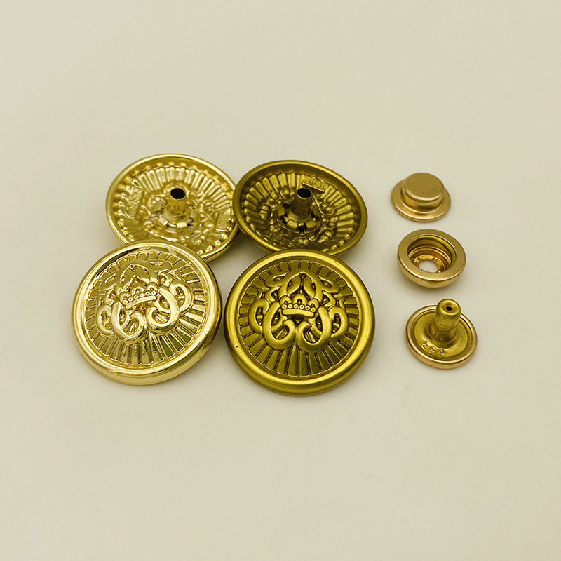 High-End Down Jacket Metal Snap Button Button Button Four-in-One Button Seam-Free Child-Mother Butto