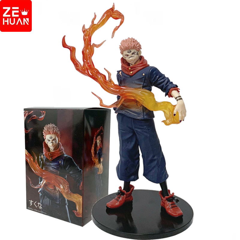 21 ซม.อะนิเมะ Jujutsu Kaisen Flame Skill Ryomen Sukuna รุ่น Action Figure ของเล่นของขวัญ