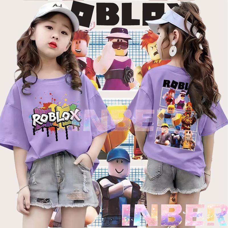 เสื้อลายการ์ตูนแขนสั้นน่ารักสำหรับเด็ก