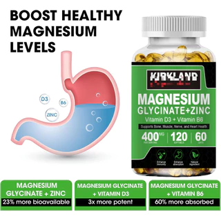 Magnesium Glycinate + Zinc Capsules ช่วยส่งเสริมการฟื้นตัวของระบบประสาทและกล้ามเนื้อ
