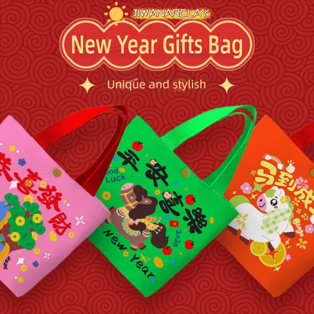 กระเป๋าผ้าแคนวาส Jiwon Arcklay ทรงถือ ความจุเยอะ พิมพ์ลายม้า