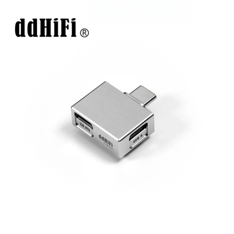 DD ddHiFi TC28Max USB-C OTG Adapter พร้อมการชาร์จ PD 60W, รองรับ USB DAC/Amp ความละเอียดสูง, แหล่งจ่