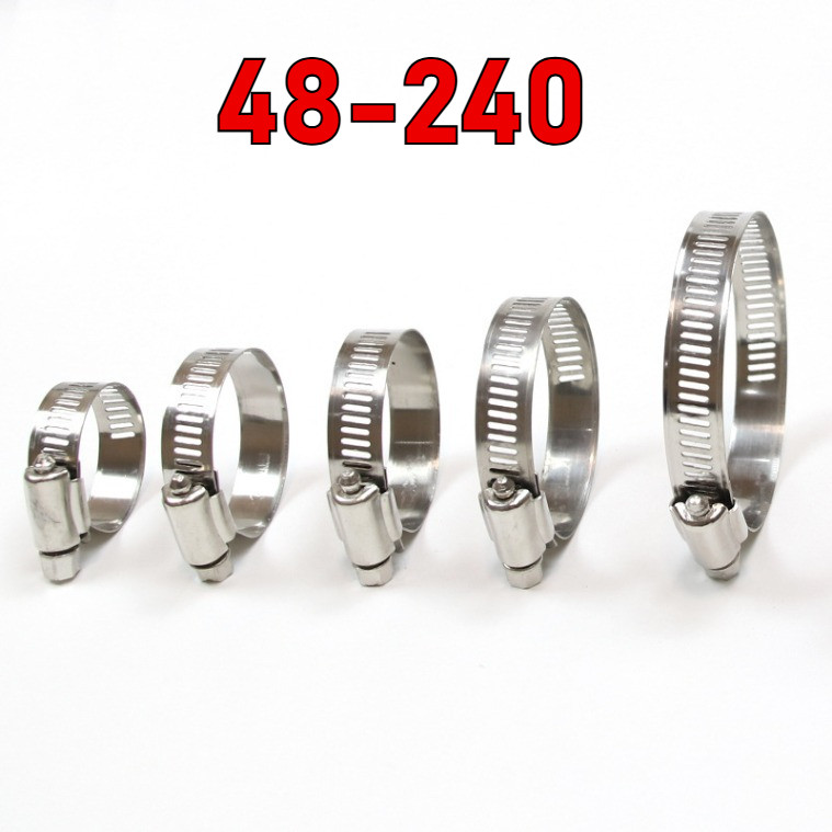 [DTY-G] 201สแตนเลสจับคอห่วงมือสกรูหนีบห่วงท่อท่อน้ํารับหนีบแหวนยึดยึดยึดยึดท่อบัตร 48-240