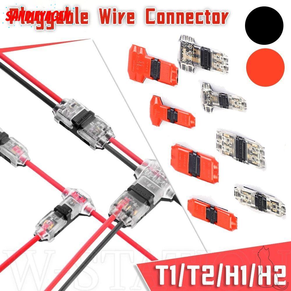 SANDIEYEAN 1 ชิ้นสายไฟ Crimp,ตัวเชื่อมต่อรถยนต์การเชื่อมต่อสายเคเบิล Strip Pluggable Wire Connector,