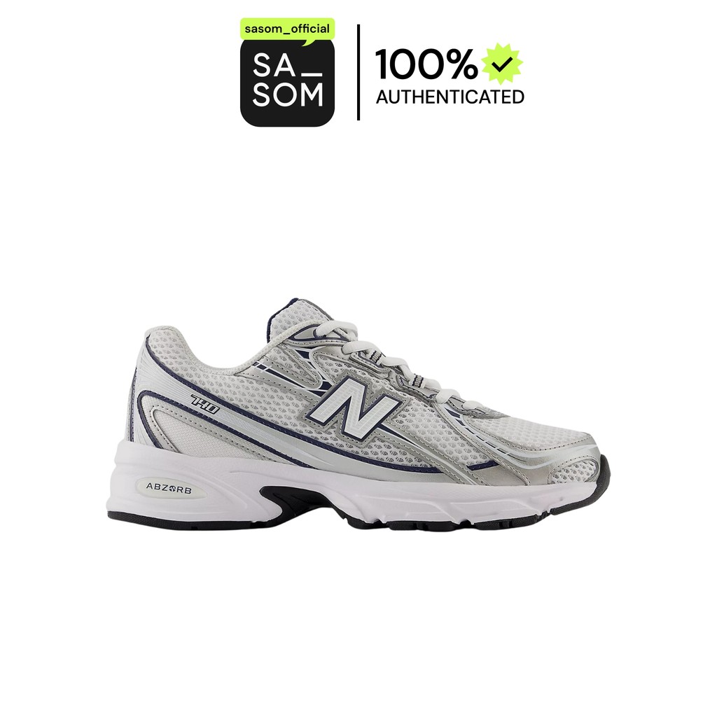 New Balance 740v2 White Shadow Grey Navy | ของแท้ ตรวจสอบโดย SASOM