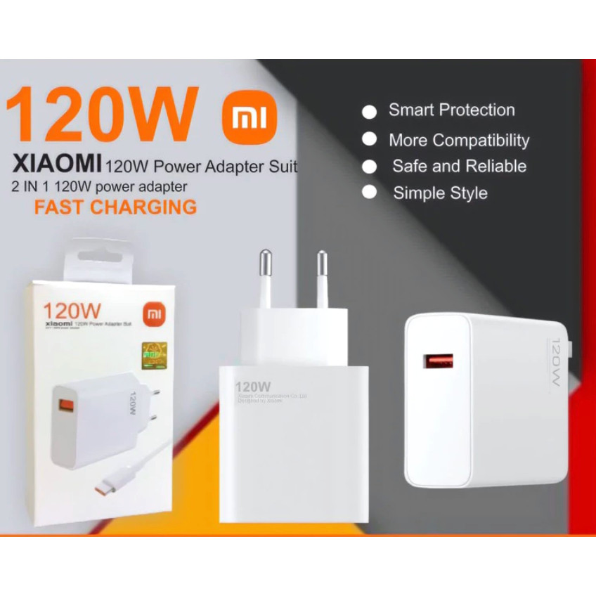เครื่องชาร์จ 120W Mi Fast charger Qualcomm 3.0 Original Type C / Charger turbo ชาร์จ 120 วัตต์ xiaom