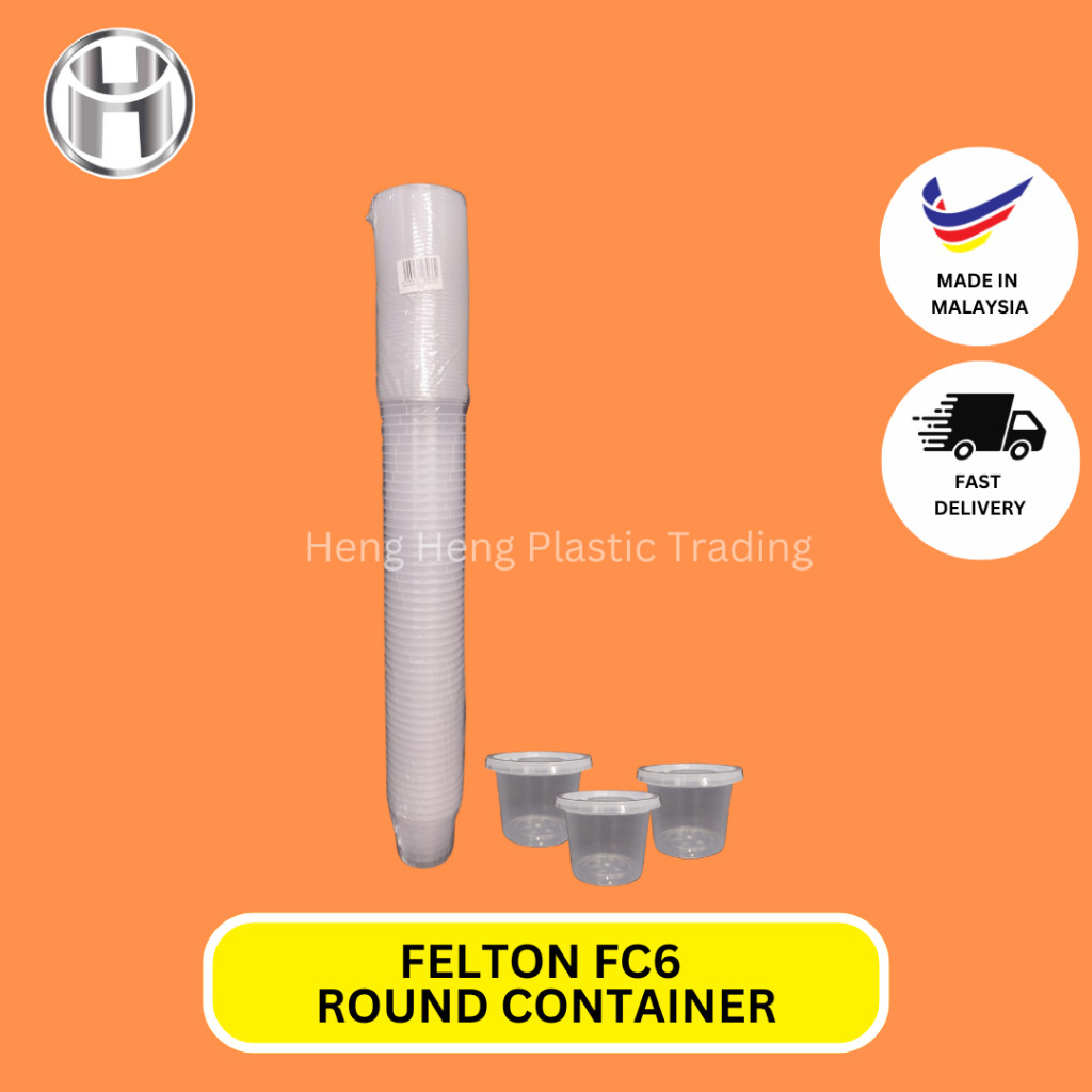 DELTON FC6 / DELTON FC6 ROUND CONTAINER 50PCS+- / BECAS AGAR-AGAR, JELLY 6OZ - 50PCS+-