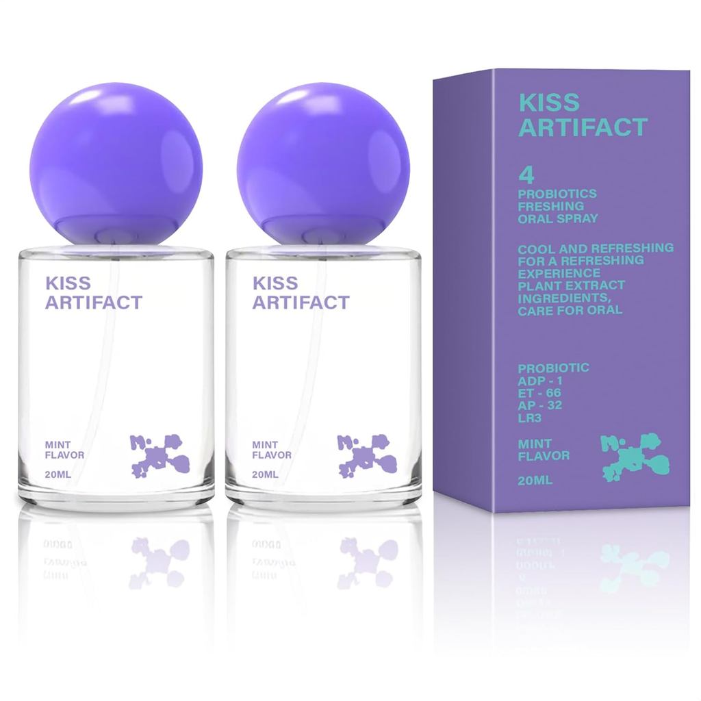 2-Pack Probiotic Oral Spray ความสดชื่นยาวนาน, สเปรย์ช่องปากปราศจากแอลกอฮอล์มีโปรไบโอติกเพื่อการดูแลช