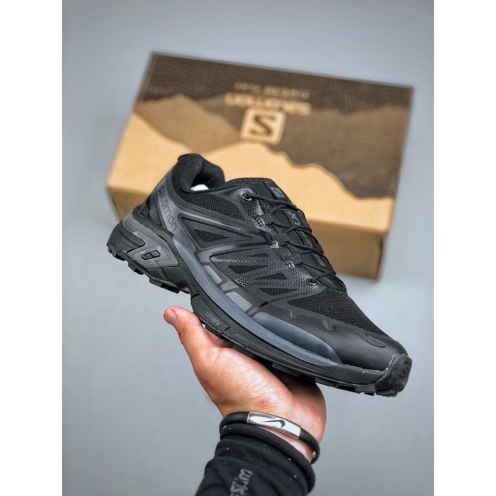 SALOMON XT-Wings 2 ขั้นสูงรองเท้าวิ่งกลางแจ้ง Anti-Slip ทนต่อการสึกหรอ Breathable Shock-Absorbing Lo