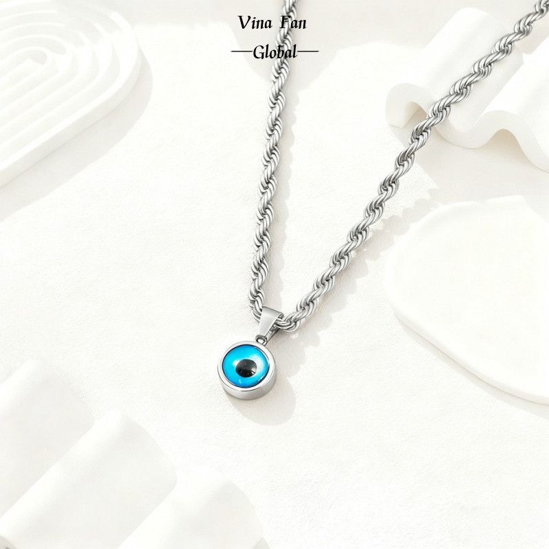 สร้อยคอเหล็กไทเทเนียม สไตล์นางฟ้าและปีศาจ ปรับขนาดได้ สำหรับทุกคน - รูปที่ 4