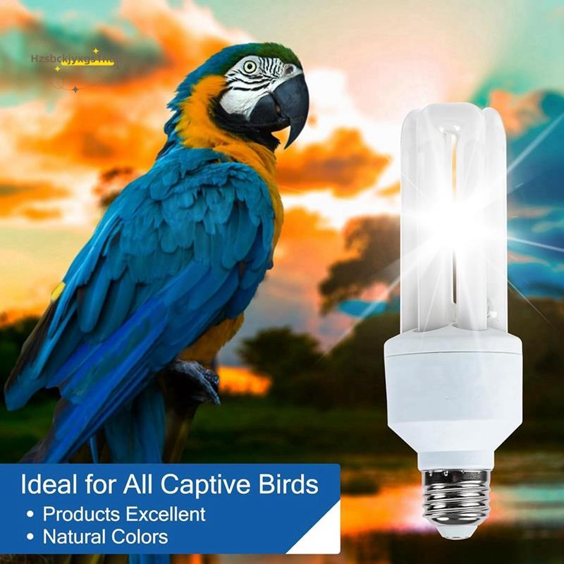 Hzsbckjyxgs1uqCompact 20W UVA UVB หลอดไฟ 2.4 UVB สําหรับนก Flourescent โคมไฟเหมาะสําหรับทุกชนิดของ Captive สําหรับนก B