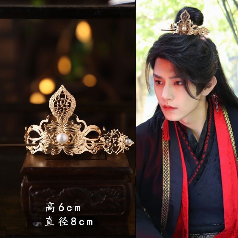 เครื่องประดับผมทรงจีน kc Gold Silver Balls เสริมลุคฟAIRY HAIR CROWN สำหรับทั้งชายและหญิง พร้อมสวมใส่ในวันสำคัญหรือการแสดงศิลปะการต่อสู้