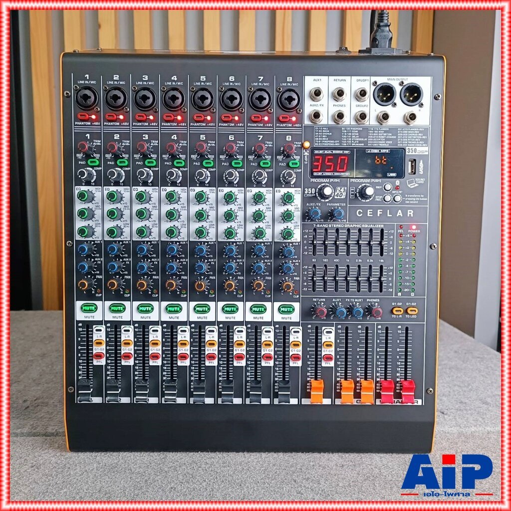 Ceflar CMX-80 MIXER มิกเซอร์อนาล็อก ช่องเสียบไมค์ 8 ช่อง มิกเซอร์ เครื่องปรับแต่งเสียง มิกซ์เซอร์พร้อมเอฟเฟค Ceflar ร...