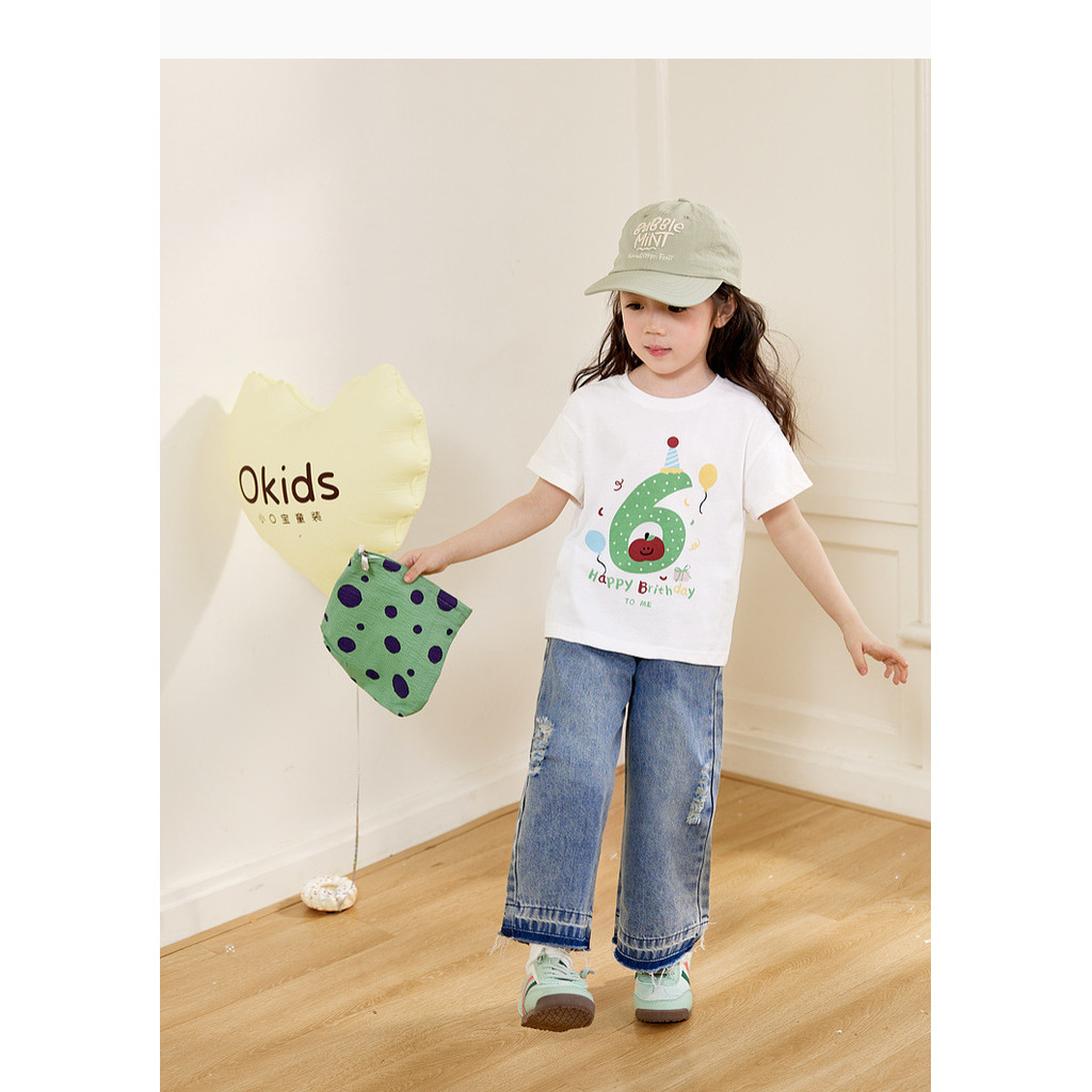 เสื้อยืดสำหรับวันเกิด ผ้าฝ้ายแขนสั้น ลายการ์ตูน เหมาะสำหรับเด็กและผู้ใหญ่ในหน้าร้อน - รูปที่ 4