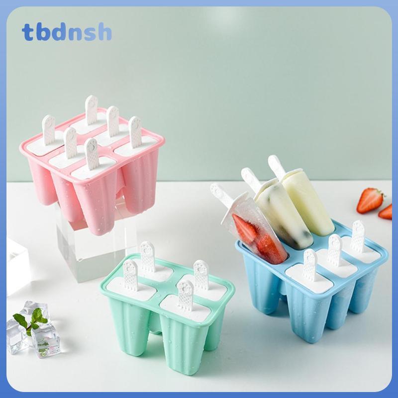 [tbdnsh] DIY Ice Lolly Cream Molds Ice Tray Silicone Ice Cream Pops Molds Tray Easy