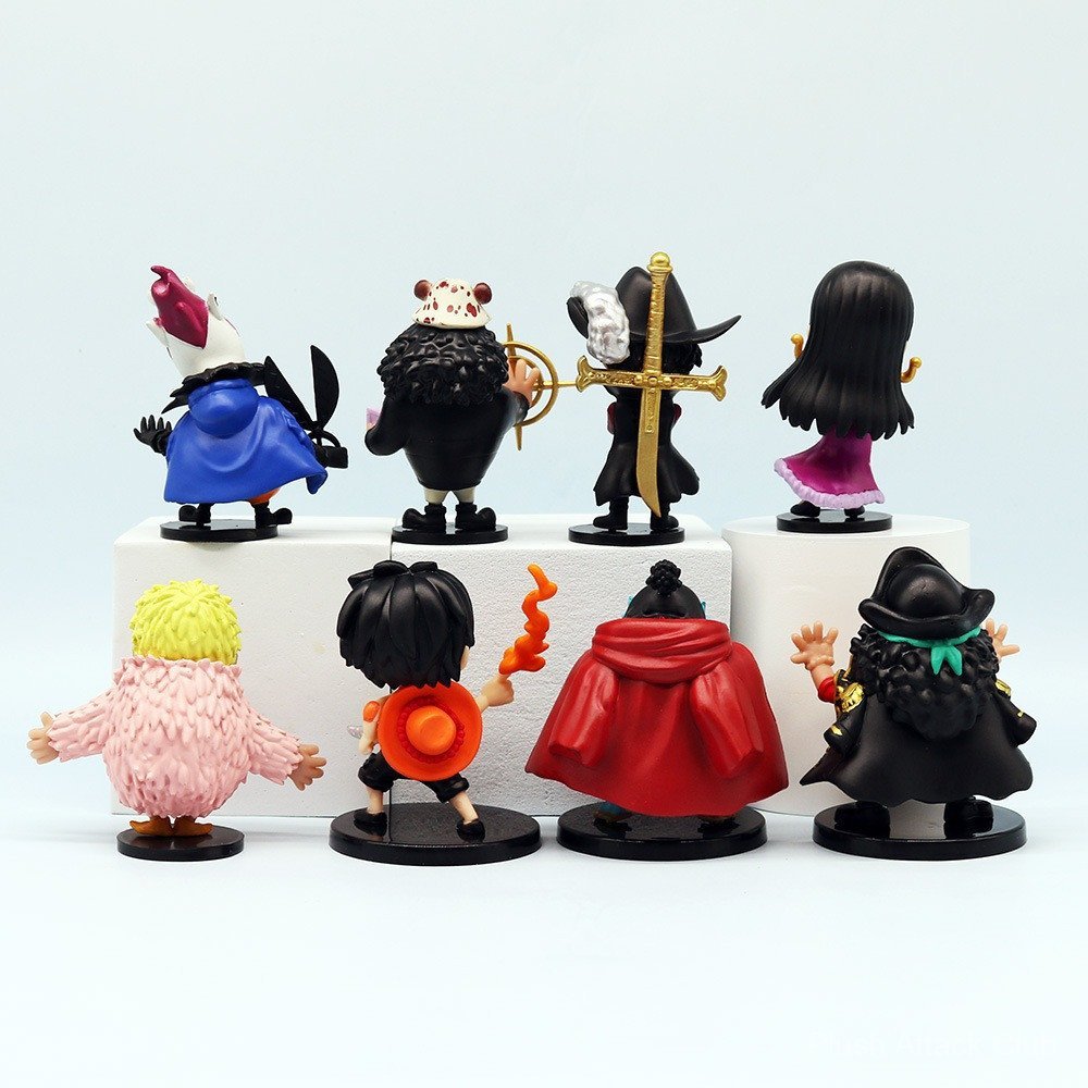 8 ชิ้น/เซ็ต 7-8 ซม.อะนิเมะ One Piece ตัวอักษร Boa Hancock Gekko Moria Dracule Mihawk Doflamingo สอน 