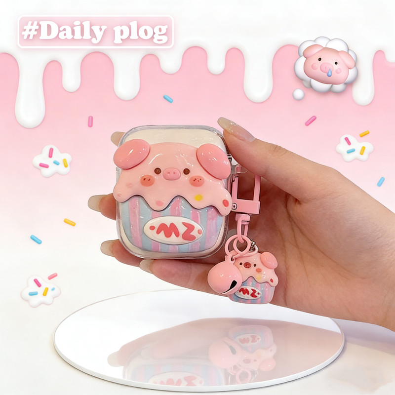 เคส airpods 3 airpods 4 case ลูกหมูน่ารักเหมาะสําหรับ Yuehu 1563E Huaqiang North air10 10th Generati