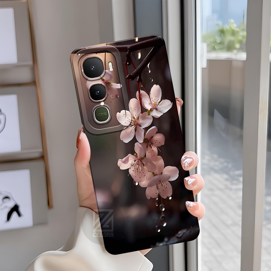 IQOO Z10 LiTE 4G 2025 แฟชั่นดอกไม้ ZELORA Softcase Hp IQOO Z10 LiTE 4G ซิลิโคน Pro กล้อง IQOO Z10 Li