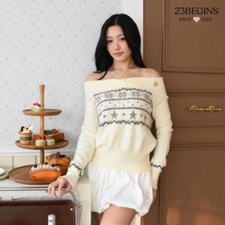 Hayden off shoulder เสื้อปาดไหล่ไหมพรม ผ้านุ่ม (5374)