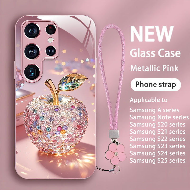 เคส samsung S25ultra S24FE S23+ S22 S21 S21+ S20 Note20 10 ultra A70 A56 A55 A54 A53 A52 A35 A33 A23 A15 A14 A13 A05S,สาย,ของขวัญ,ป้องกันคริสตัล,สาย,ป้องกัน