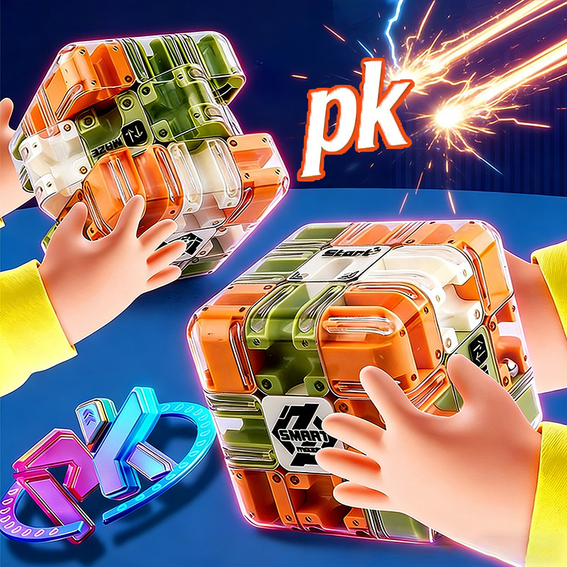 3Dปริศนา ก้อนเขาวงกตของเล่นหกด้านความเครียด ของเล่นของขวัญสร้างสรรค์ ส่งเสริมการพัฒนาเด็ก